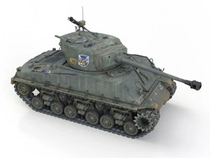 m4a3e8 sherman - jgsdf - 3318 3D Model
