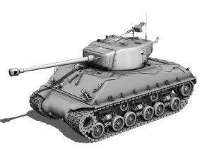 m4a3e8 sherman - jgsdf - 3318 3D Model