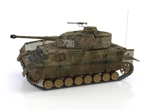 pzkpfw iv - panzer 4 - ausfj - 736 3D Model