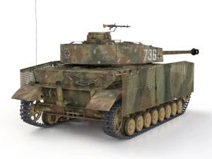 pzkpfw iv - panzer 4 - ausfj - 736 3D Model