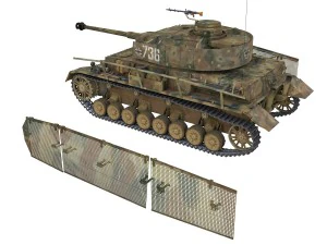 pzkpfw iv - panzer 4 - ausfj - 736 3D Model
