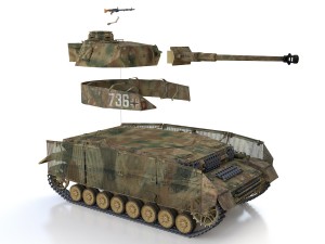 pzkpfw iv - panzer 4 - ausfj - 736 Modelo 3D