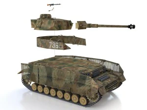 pzkpfw iv - panzer 4 - ausfj - 736 3D Model