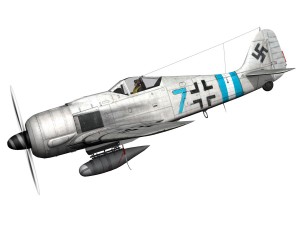 focke wulf - fw190 a9 - blue 7 Modelo 3D