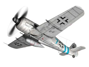 focke wulf - fw190 a9 - blue 7 3D Model