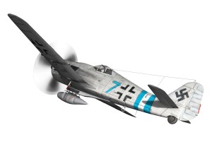 focke wulf - fw190 a9 - blue 7 Modelo 3D