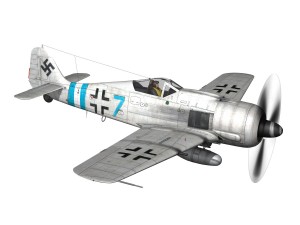 focke wulf - fw190 a9 - blue 7 Modelo 3D