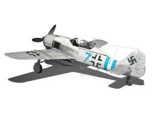 focke wulf - fw190 a9 - blue 7 Modelo 3D