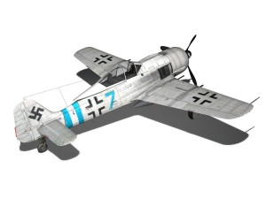 focke wulf - fw190 a9 - blue 7 Modelo 3D