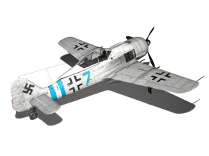focke wulf - fw190 a9 - blue 7 3D Model