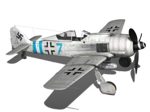 focke wulf - fw190 a9 - blue 7 Modelo 3D