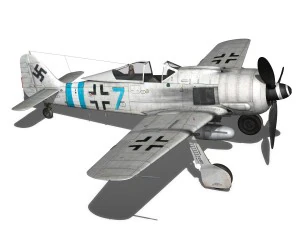 focke wulf - fw190 a9 - blue 7 3D Model