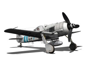 focke wulf - fw190 a9 - blue 7 Modelo 3D