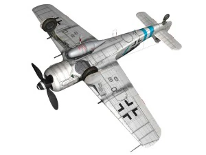 focke wulf - fw190 a9 - blue 7 3D Model