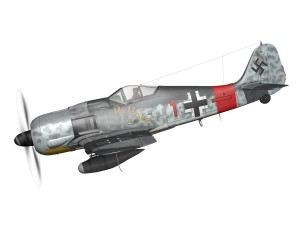focke wulf - fw190 a8 - rauhbautz vii - red1 3D Model