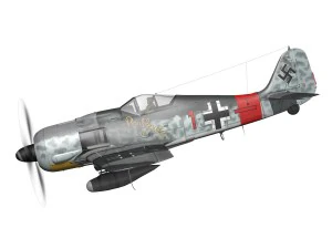 focke wulf - fw190 a8 - rauhbautz vii - red1 3D Model