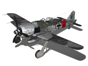 focke wulf - fw190 a8 - rauhbautz vii - red1 3D Model