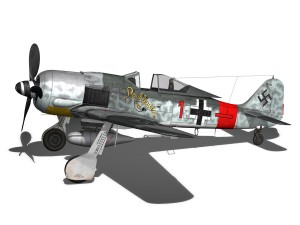 focke wulf - fw190 a8 - rauhbautz vii - red1 3D Model