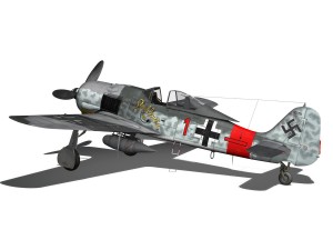 focke wulf - fw190 a8 - rauhbautz vii - red1 3D Model