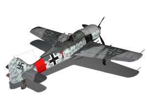 focke wulf - fw190 a8 - rauhbautz vii - red1 3D Model