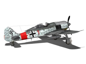 focke wulf - fw190 a8 - rauhbautz vii - red1 3D Model