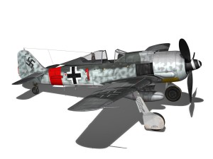 focke wulf - fw190 a8 - rauhbautz vii - red1 3D Model