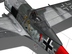 focke wulf - fw190 a8 - rauhbautz vii - red1 3D Model