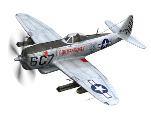 republic p-47d thunderbolt - chickenbones 3D Model