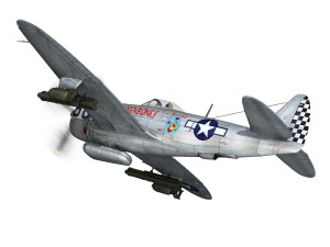 republic p-47d thunderbolt - chickenbones 3D Model