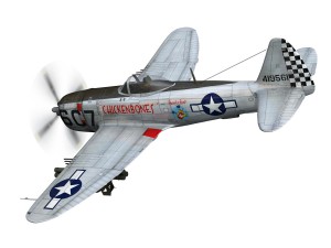 republic p-47d thunderbolt - chickenbones 3D Model