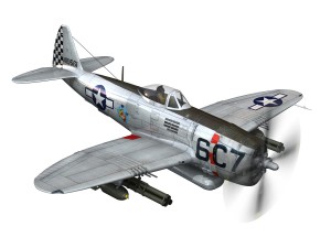 republic p-47d thunderbolt - chickenbones 3D Model