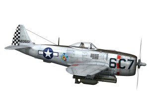 republic p-47d thunderbolt - chickenbones 3D Model