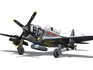 republic p-47d thunderbolt - chickenbones 3D Model