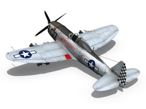 republic p-47d thunderbolt - chickenbones 3D Model