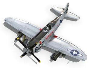 republic p-47d thunderbolt - chickenbones 3D Model