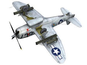 republic p-47d thunderbolt - chickenbones 3D Model