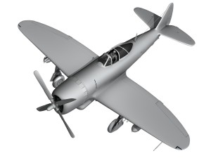 republic p-47d thunderbolt - chickenbones 3D Model
