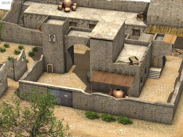 arab building 3D Model .c4d .max .obj .3ds .fbx .stl .blend