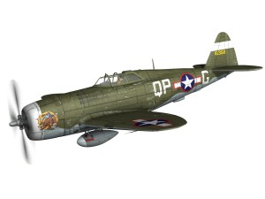 republic p-47c thunderbolt - california or bust - qp-g 3Dモデル