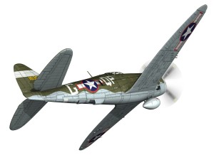 republic p-47c thunderbolt - california or bust - qp-g 3Dモデル