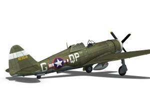 republic p-47c thunderbolt - california or bust - qp-g 3Dモデル