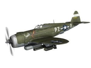 republic p-47d thunderbolt - sweetie - pz-r 3D 模型