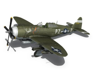 republic p-47d thunderbolt - sweetie - pz-r 3D 模型