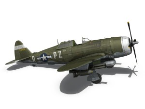 republic p-47d thunderbolt - sweetie - pz-r 3D 模型