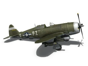 Republic P-47D Thunderbolt - Tesoro - Pz-r Modello 3D