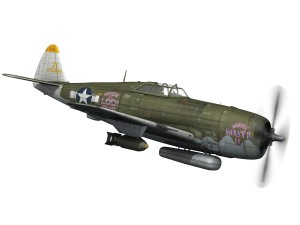 republic p-47d thunderbolt - miss mutt ii 3Dモデル