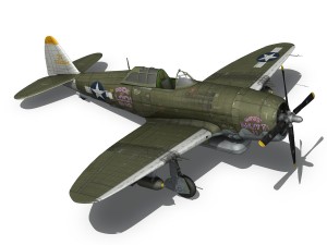 republic p-47d thunderbolt - miss mutt ii 3Dモデル