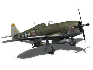 republic p-47d thunderbolt - miss mutt ii 3Dモデル