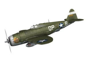 republic p-47c thunderbolt - wela kahao - qp-b 3D Model