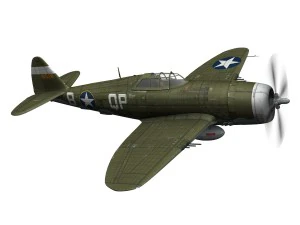 republic p-47c thunderbolt - wela kahao - qp-b 3D Model